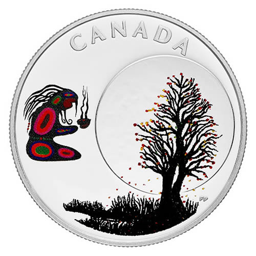 RCM-New-Release:-2018-Silver-Coin---Thirteen-Teachings-From-Grandmother-Moon:-Falling-Leaves-Moon